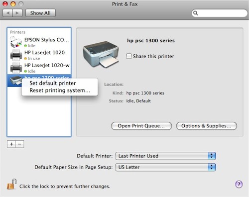 epson printer install mac